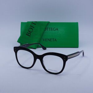 Bottega Veneta BV0241O 001 Square Eyeglasses 49mm – Black/Gold